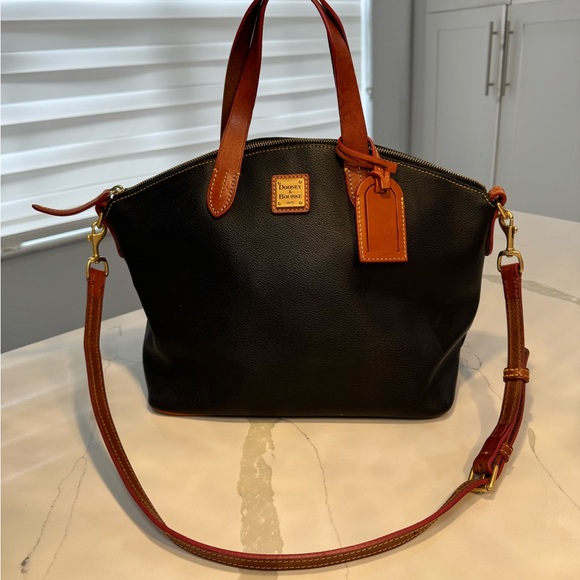 Dooney & Bourke Pebble Black and Brown Satchel Bag - Picture 11 of 15